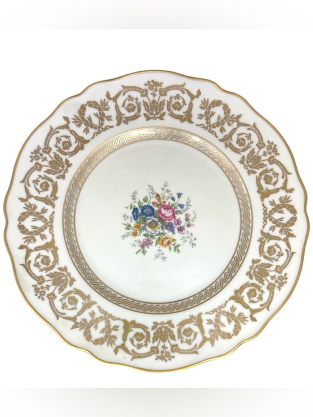 Set of 4 Vintage K&A Krautheim Selb Bavaria 10.5” Plates for Ovington’s NY 1920s